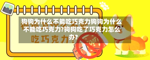 狗狗为什么不能吃巧克力狗狗为什么不能吃巧克力?狗狗吃了巧克力怎么办?